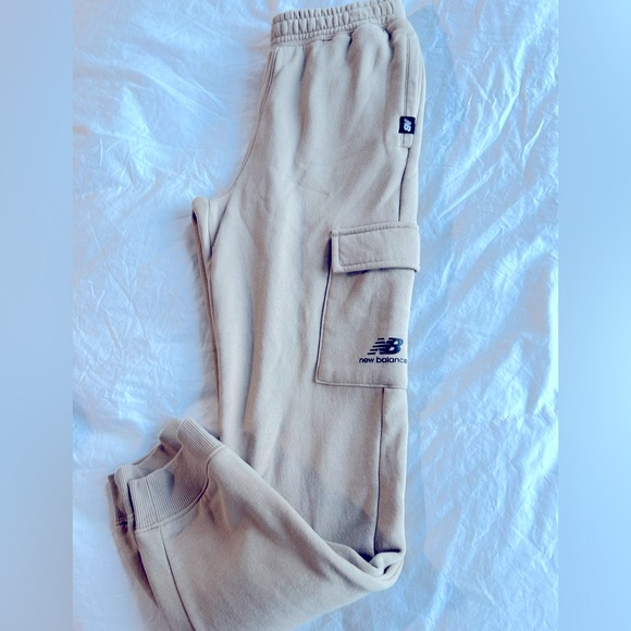 New Balance Tan Fleece Pants - Picture 1 of 5